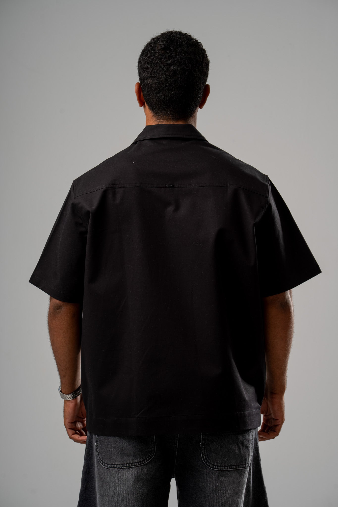 Relaxed Leather-Patch Shirt